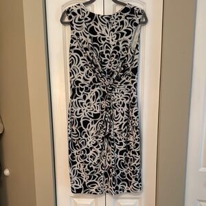 Lauren Ralph Lauren Black and White Sleeveless Sheath Dress